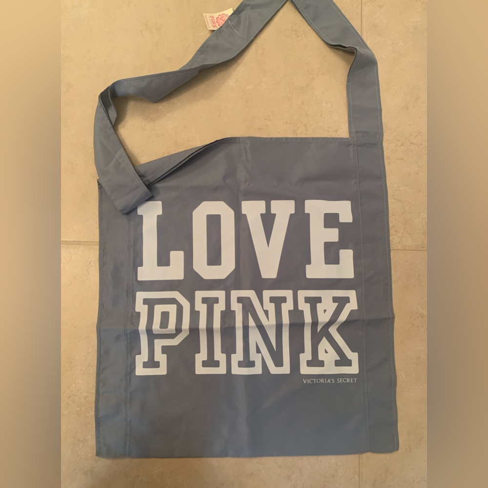 VS Pink NWT Vintage Love Pink sling tote bag (2 colors gray or pink)